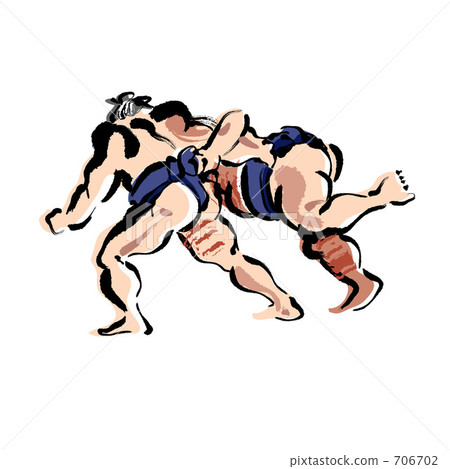 （相撲選手的手）投擲插圖不好 706702