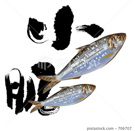 Kohada和刷子字符例證 706707