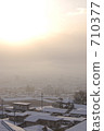 snow scene, townscape, nagano 710377