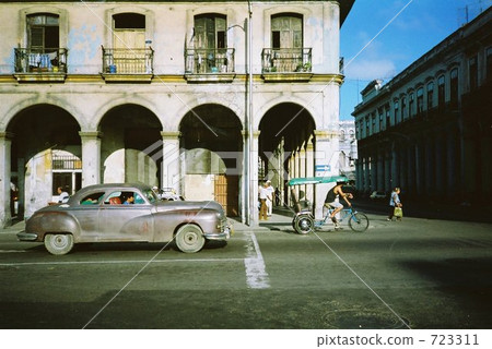 古巴哈瓦那老汽車 723311