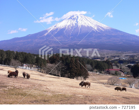 富士山在一個晴天 727195