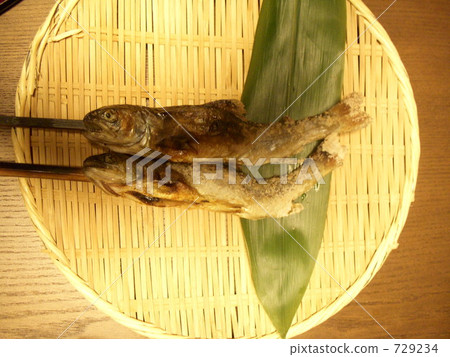 鹽烤鮭魚 串燒 串 729234