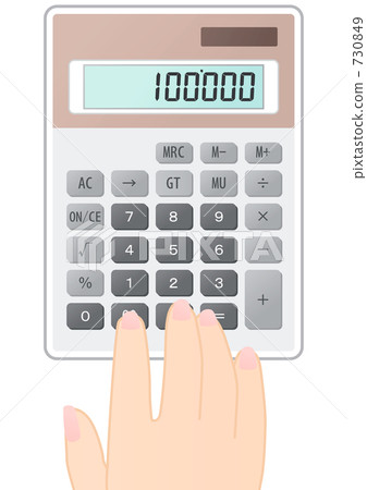 擊中計算器的手 730849
