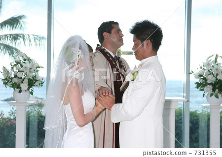 bridal couple, bride and groom, oath 731355