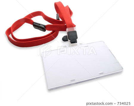 ID card blank white back 734025