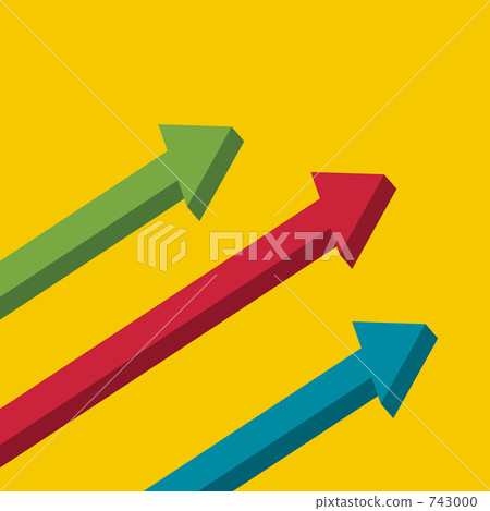 Arrow that represents growth 743000