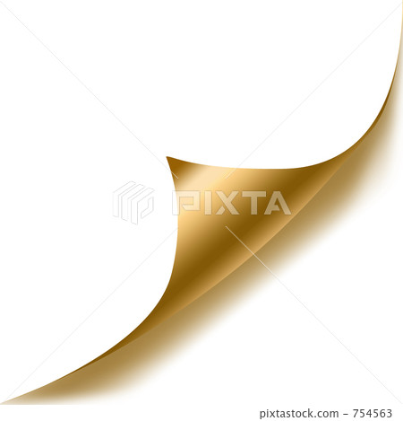 Note turning paper edge of note - Stock Illustration [754563] - PIXTA