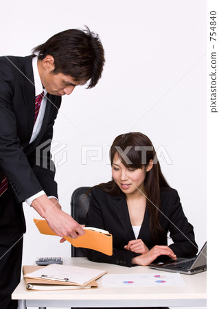 Business woman receiving instructions Business woman receiving instructions 754840