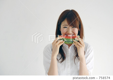 西瓜 人 人物 758574