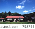 schoolhouse, school building, wooden 758755