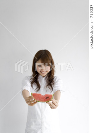 watermelon, female, lady 759337