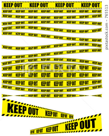KEEP OUT tape deformation pattern collection 765513