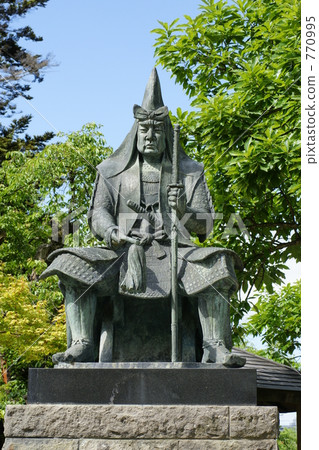 uesugi shrine, iconic, statue 770995
