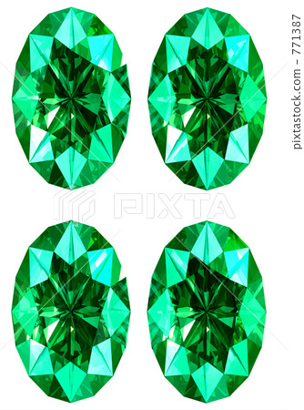 Emerald (oval cut · 4 pieces) Emerald (oval cut · 4 pieces) 771387