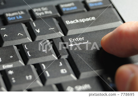 enter key, index finger, performing 778695