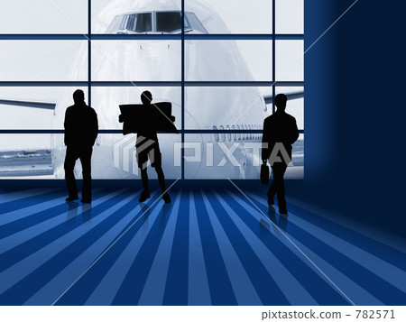 機場巨型商務巨型噴氣機機場候車室男子人飛機 機場巨型商務巨型噴氣機機場候車室男子人飛機 782571