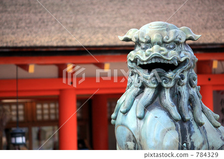 嚴島神社 石獅 石獅子 784329