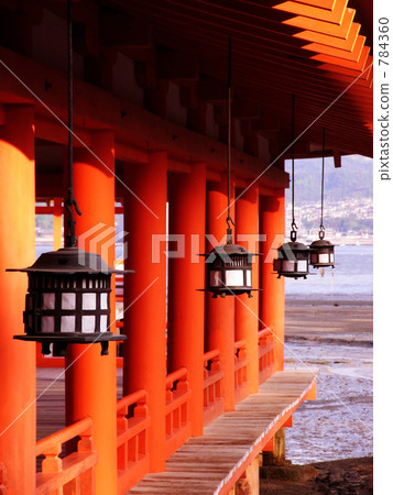 itsukushima shrine, pillar, historic site 784360