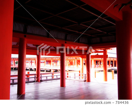 itsukushima shrine, building, pillar 784436