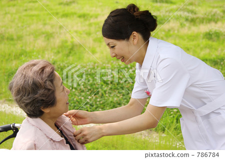 Senior and nurse 786784