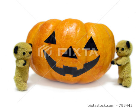 Halloween miniature teddy bear vegetable across the face pumpkin Halloween miniature teddy bear vegetable across the face pumpkin 793443