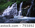 White beard waterfall and Biei river 793892