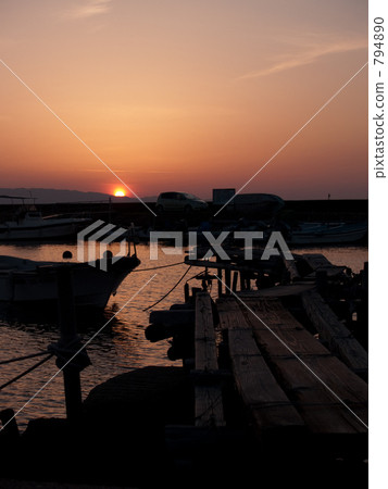 sunset, sunsets, omura bay 794890