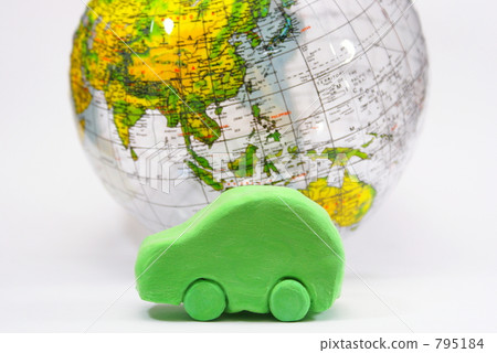 Eco car image (eco car and earth) 795184