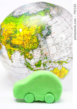 生態汽車圖像（生態汽車和地球） 795185