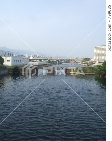 Circular bridge over Hyogo canal Circular bridge over Hyogo canal 799685