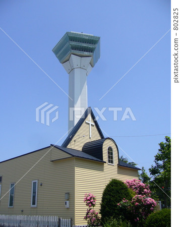 Church and Goryokaku Tower 802825