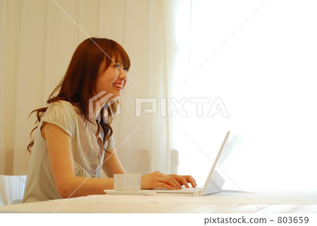 Personal computer and female 803659