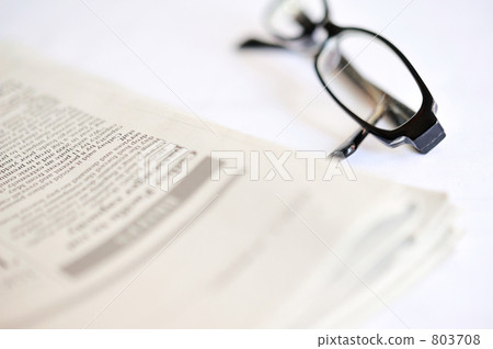 Business item (glasses and newspaper) Business item (glasses and newspaper) 803708