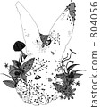 back view, illustration, pen 804056