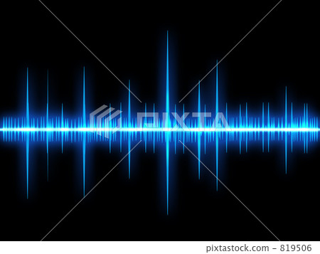 Vibration wave waveform electrocardiogram wave digital glow 819506