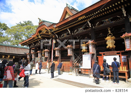 照片 神社寺庙的游客 北野天满宫 主殿区