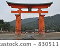 日本Sankei嚴島神社Otorii 830511
