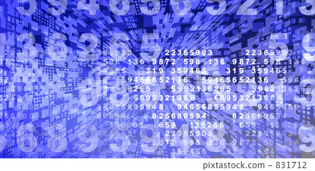 藍色數字重疊 藍色數字重疊 831712