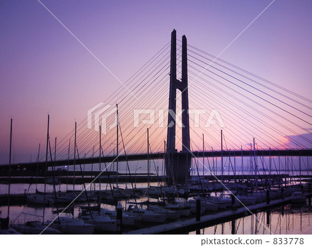 晚上風景的遊艇港口 833778