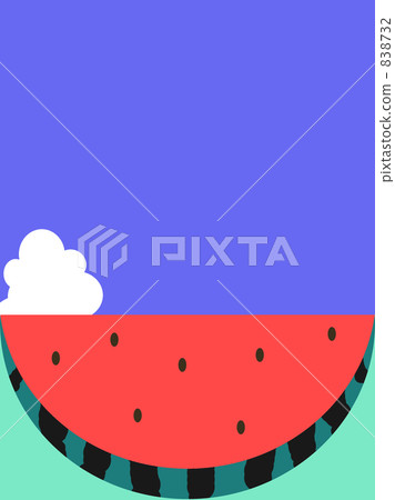寬西瓜淺藍色基地與切斷天空 838732