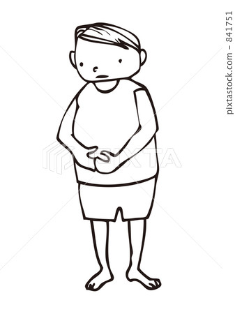 Metabolic middle-aged man's illustration 841751