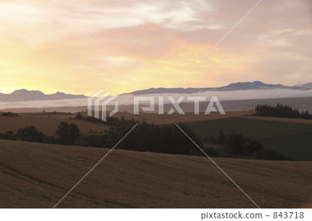 hill, morning glow, sunrise 843718