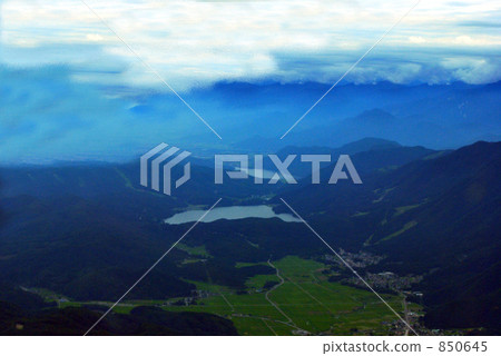 青木湖和木崎遠景 850645