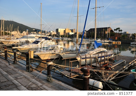 Tokushima city early morning sailing harbor 851377