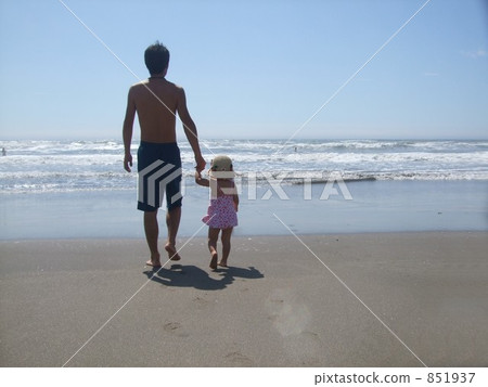 沙灘 父母和小孩 親子 851937