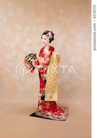 舞妓 藝妓 日本扇子 853035