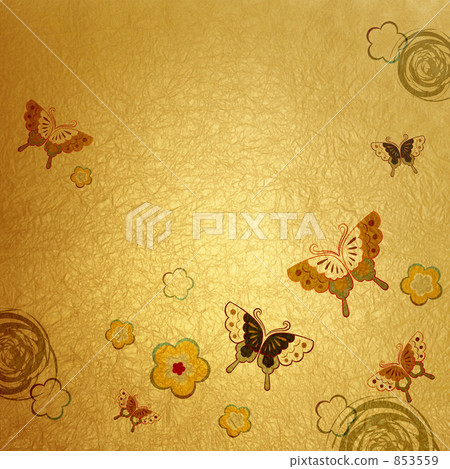 Butterfly background on gilt 853559