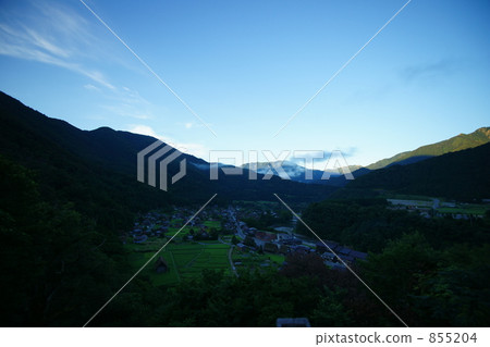 shirakawa-go, shirakawago, mountain range 855204