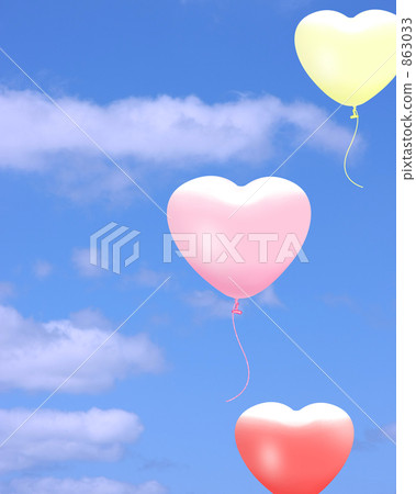 Blue sky and balloons Blue sky and balloons 863033