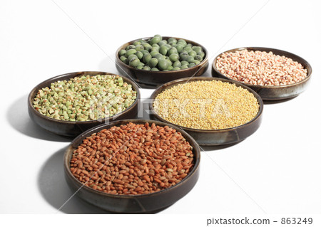 Miscellaneous grains 5 species (red rice · awash · high-yeast · soba noodles · blue soybeans) 863249